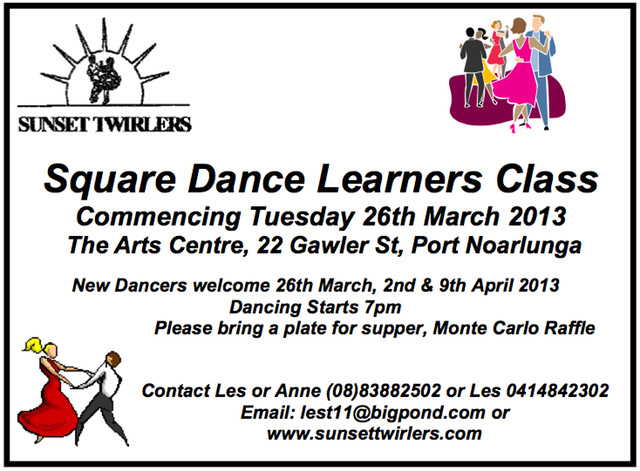 Sunset Twirlers Learners class Ad 2013