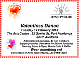 Sunset Twirlers Valentines Ad 2013
